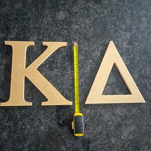 Unfinished Wooden Greek Letters Kappa & Delta